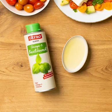 Huile aromatisée au Basilic Oméga-3 250 ml