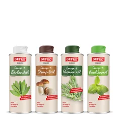 Lot des quatre huiles aromatisées oméga-3