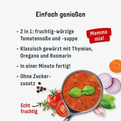 Soupe et sauce tomate DOLCE VITA
